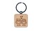 Owls in Love Anniversary Valentine's Day Engraved Wood Square Keychain Tag Charm
